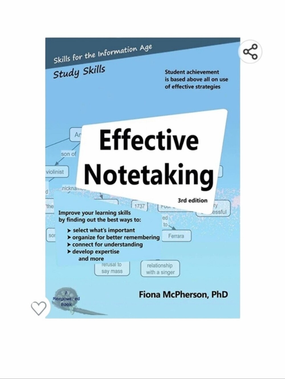 "Effective Notetaking" Study Skills Book By Fiona McPherson, PhD